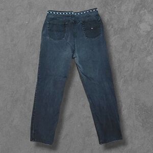 Vintage Y2K Tommy Hilfiger Black Straight Cut Women's Straight Jeans Size 16